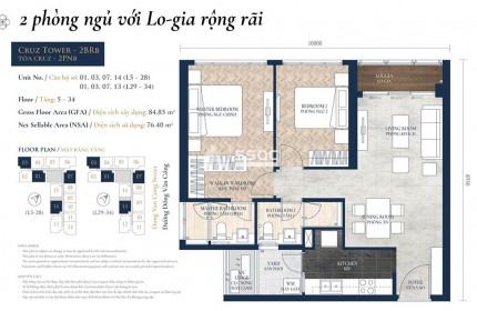 BÁN CĂN HỘ 2PN FELIZ EN VISTA, GIÁ 8,8 TỶ, FULL NỘI THẤT, 85M2, SỔ HỒNG,